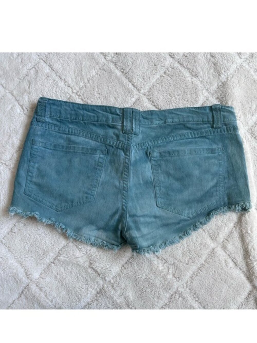 Anthropologie X Black Sheep | Green Floral Lace Front Shorts | Size 29 - Picture 2 of 9